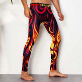 OSS Sports - Colourful 3/4 Compression Long Pants Men's Sports Running Tights Basketball Gym Bodybuilding Skinny Leggings Trousers