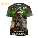 OSS - BJJ Style Brazilian Jiu-jitsu Tough Guy Animal T-shirt Jiu-jitsu Enthusiast Streetwear Top