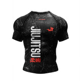 New Jiu Jitsu Rashguard MMA T-shirt +Pants For Men 4PCS/Set Brazilian Grappling Bjj