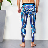 OSS Sports - Colourful 3/4 Compression Long Pants Men's Sports Running Tights Basketball Gym Bodybuilding Skinny Leggings Trousers