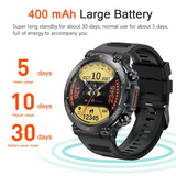 Sport Smartwatch, Highly Durable, Bluetooth , Fitness Tracker, Music, Heart Rate, Sleep Health Monitor, Life Waterproof