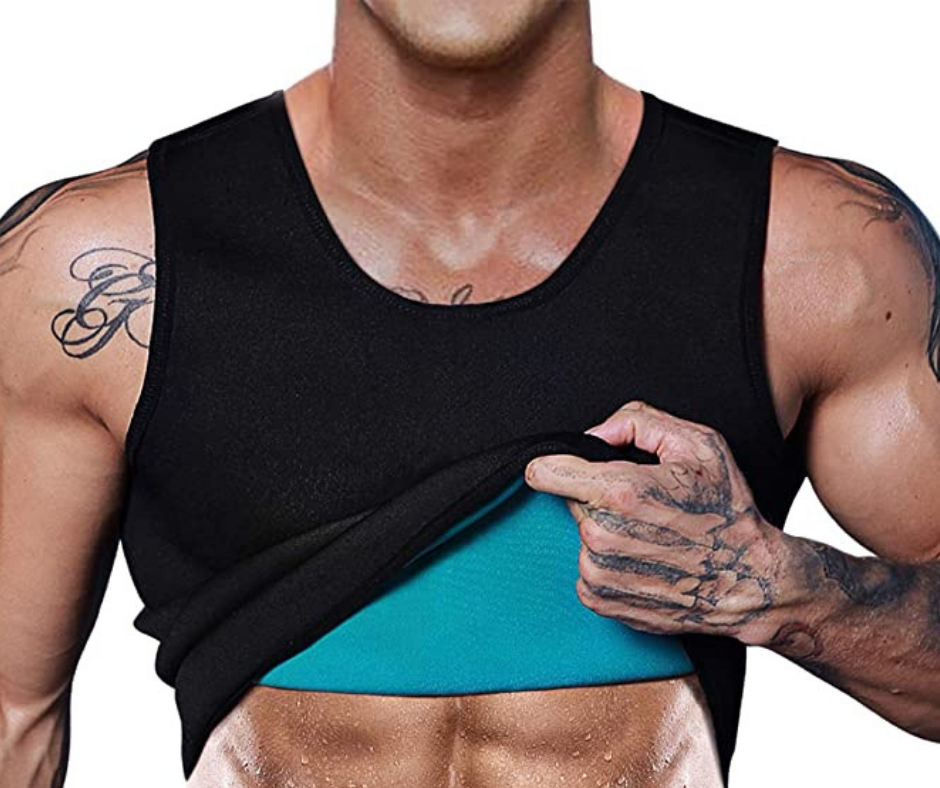 Men Waist Trainer Sauna Sweat Vest Belly Boobs Compression Body Shaper Tank  Top