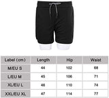 OSS - Mens Gym Training 2 in 1 Sports Shorts Outdoor Workout Running with Pockets