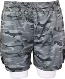 OSS - Mens Gym Training 2 in 1 Sports Shorts Outdoor Workout Running with Pockets