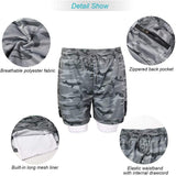 OSS - Mens Gym Training 2 in 1 Sports Shorts Outdoor Workout Running with Pockets