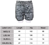 OSS - Mens Gym Training 2 in 1 Sports Shorts Outdoor Workout Running with Pockets