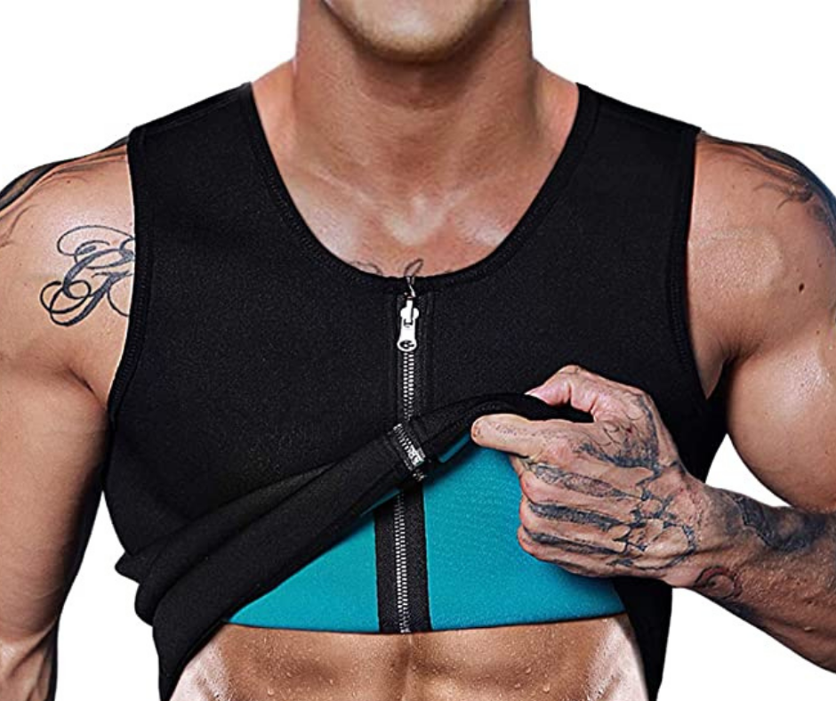 Men Sauna Suit Tank Top Workout Vest Gym Shirt Shaper Neoprene Sweat  Shapewear