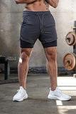 OSS - Mens Gym Training 2 in 1 Sports Shorts Outdoor Workout Running with Pockets