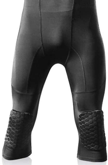 OSS Men's 3/4 Compression Tight Pants Kneepads, Quick-Drying