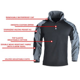 Hooded Tactical Working Suits Uniform Military Pants Army Paintball Airsoft Male Suit Men Clothing Combat Shirt Hiking Shirt with Pads