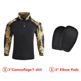 Hooded Tactical Working Suits Uniform Military Pants Army Paintball Airsoft Male Suit Men Clothing Combat Shirt Hiking Shirt with Pads