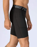 OSS - Compression Men's Tights Shorts Breathable with Pockets Gym Running Fitness Training Workout
