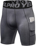 OSS - Compression Men's Tights Shorts Breathable with Pockets Gym Running Fitness Training Workout