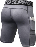 OSS - Compression Men's Tights Shorts Breathable with Pockets Gym Running Fitness Training Workout