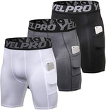 OSS - Compression Men's Tights Shorts Breathable with Pockets Gym Running Fitness Training Workout