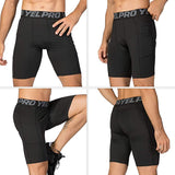 OSS - Compression Men's Tights Shorts Breathable with Pockets Gym Running Fitness Training Workout