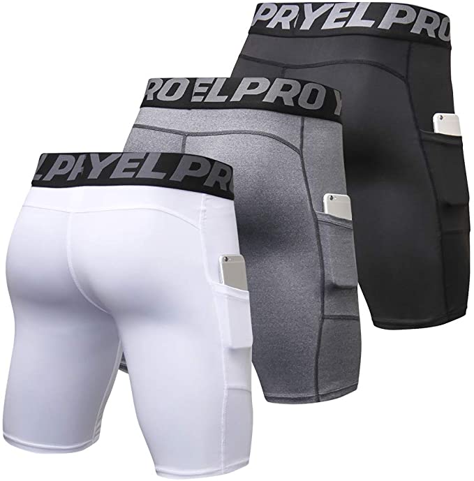 Sports Men's Shorts With Phone Pocket Cycling Tights Sport Man Compression  Shorts For Jogging Elastic Compression Underwear Gym