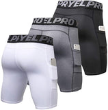 OSS - Compression Men's Tights Shorts Breathable with Pockets Gym Running Fitness Training Workout