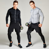 OSS - Gym Fitness Clothing Sets - Men Workout Outfit Apparel Gym Outdoor Compression Set
