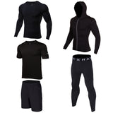 OSS - Gym Fitness Clothing Sets - Men Workout Outfit Apparel Gym Outdoor Compression Set