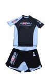 OSS Sports Men's BJJ, No GI, MMA, Top Plus Shorts Double-Layer Quick Dry - BJJ Grading Set - 2 PCS