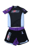 OSS Sports Men's BJJ, No GI, MMA, Top Plus Shorts Double-Layer Quick Dry - BJJ Grading Set - 2 PCS