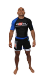 OSS Sports Men's BJJ, No GI, MMA, Top Plus Shorts Double-Layer Quick Dry - BJJ Grading Set - 2 PCS
