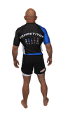 OSS Sports Men's BJJ, No GI, MMA, Top Plus Shorts Double-Layer Quick Dry - BJJ Grading Set - 2 PCS