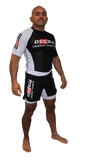 OSS Sports Men's BJJ, No GI, MMA, Top Plus Shorts Double-Layer Quick Dry - BJJ Grading Set - 2 PCS