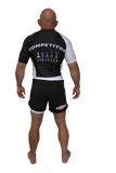 OSS Sports Men's BJJ, No GI, MMA, Top Plus Shorts Double-Layer Quick Dry - BJJ Grading Set - 2 PCS