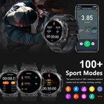 Sport Smartwatch, Highly Durable, Bluetooth , Fitness Tracker, Music, Heart Rate, Sleep Health Monitor, Life Waterproof