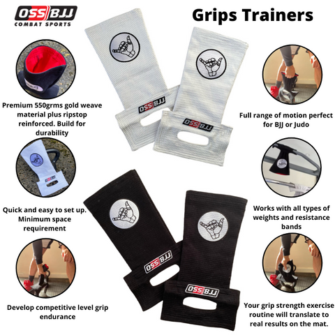 OSS Combat Sports - Jiu Jitsu & Judo Grip Trainer | BJJ Exercise Jiu Jitsu and Judo Training System - Improve Grappling Grip Power, Endurance, and Performance