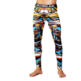 OSS Sports - Colourful 3/4 Compression Long Pants Men's Sports Running Tights Basketball Gym Bodybuilding Skinny Leggings Trousers