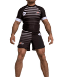 OSS Sports Men's BJJ, MMA, Grappling Kit Compression Top Plus Shorts Set 2 PCS - BJJ Jiu Jitsu Rash Guards, Men’s BJJ, No GI, MMA