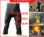 OSS - Men's 3/4 Compression Tight Pants Kneepads, Quick-Drying. Best Firefighter Knee Pads
