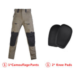 Hooded Tactical Working Suits Uniform Military Pants Army Paintball Airsoft Male Suit Men Clothing Combat Shirt Hiking Shirt with Pads