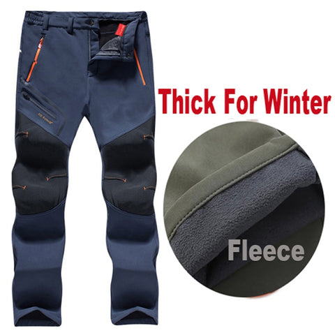 Men's Navy Trousers in Technical Cotton Jersey Fleece | Boggi Milano