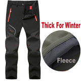Man Camping Climbing Fishing Trekking Hiking Men Summer Winter Fleece Quick Dry Waterproof Breathable Pant Sport Trousers L-6XL