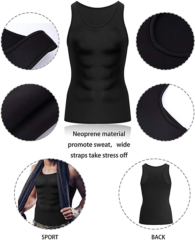 Hoter Men's Body Shaper Slimming Vest, Men's Elastic Sculpting Vest Thermal  Compression Base Layer Slim Muscle Tank Shapewear : : Clothing