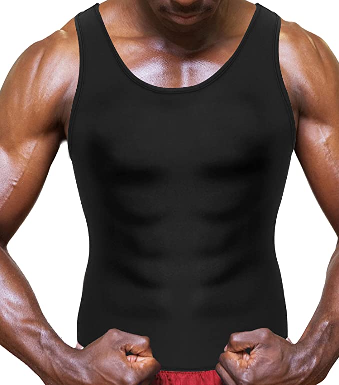 US Men Slimming Shirt Body Shaper Vest Compression Tank Top Corset