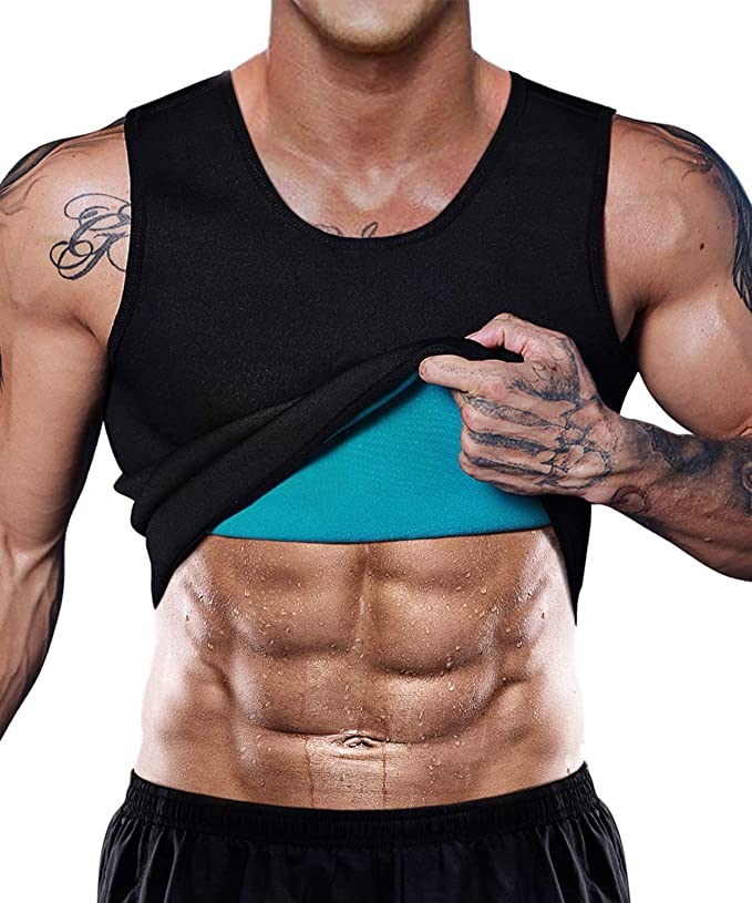 Men's Waist Trainer Sauna Sweat Belt with Pocket Weight Loss Body Shaper  Girdle