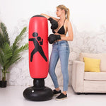 Punch Bag, Inflatable Free-Standing Fitness Sandbag with a Free Foot Air Pump