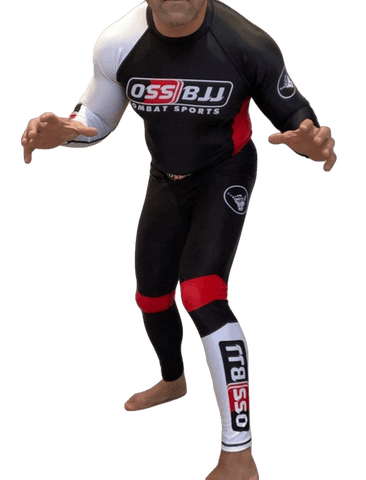 OSS Sports - BJJ & No Gi Competitor Long Sleeve Rash Guard plus Long Leggings